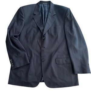 Santorelli Italy Super 120s Wool Roma Sport Coat Mens Size 42R Navy Blue